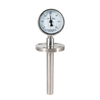 ميزان حرارة صناعي ثنائي المعدن بزاوية قابلة للتعديل مع قرص 316SS Thermowell 100 مم